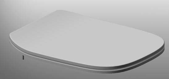 Сиденье с крышкой DEBBA  slim, дюропласт, м/лифт, быстросъемн.