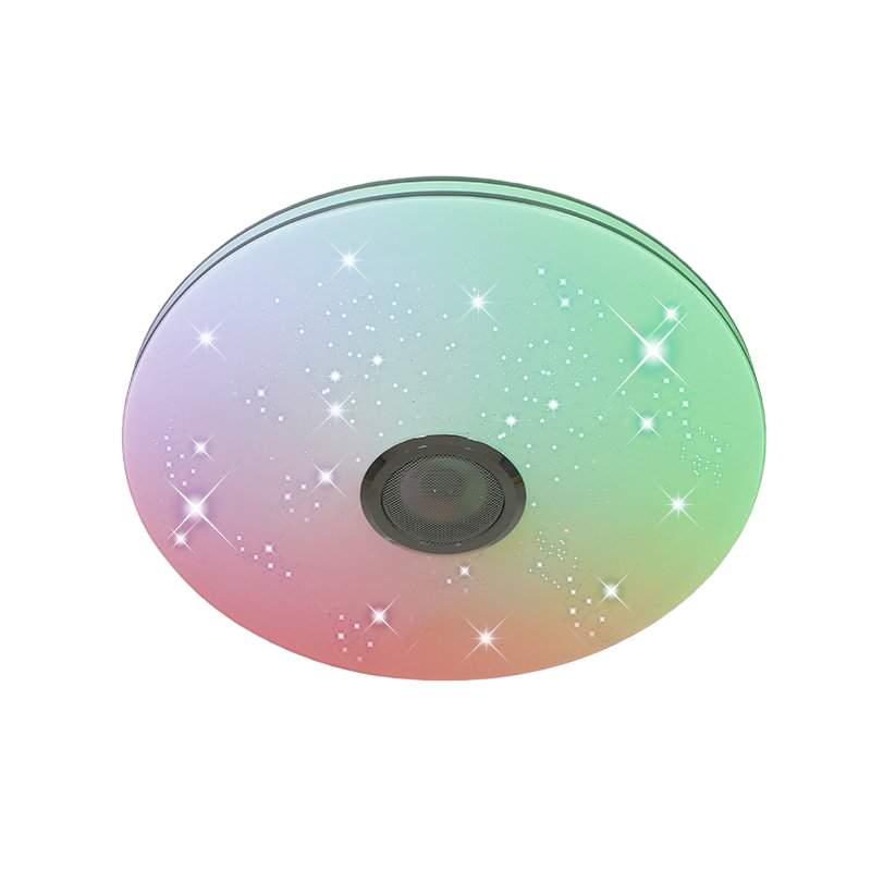 Люстра музыкальная светод. MUSIC RGB 60WR R-APP-390-White/Chrome-220-IP20