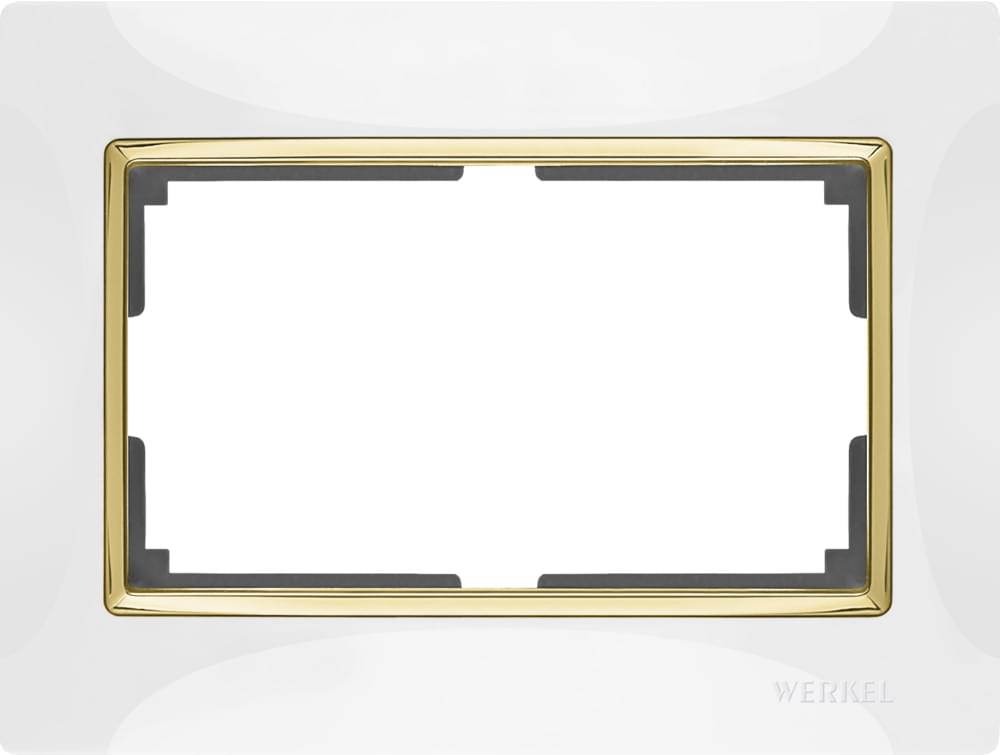 Рамка  Frame белая/золото 2-я  WL03-01-DBL-white-GD Пластик Snabb - W0081933