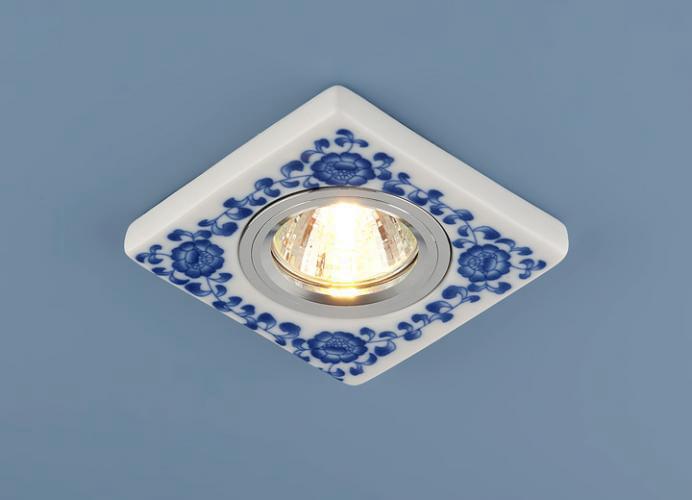 *Точечный свет- 9034  керамика  MR16  WH/BL  бело/голубой