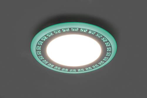 Свет-к встраив. светодиод. 6W 480Lm 4000К белый и зеленый AL2440  29591