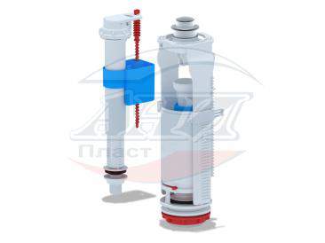 Набор арматуры с ниж.подв. 1/2 пл.кнопка белая ( WC8510 )