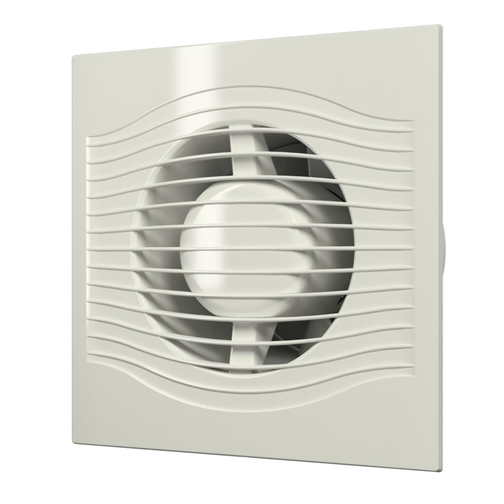 Вентилятор  SLIM 4  Ivory осевой вытяжной декор. D100