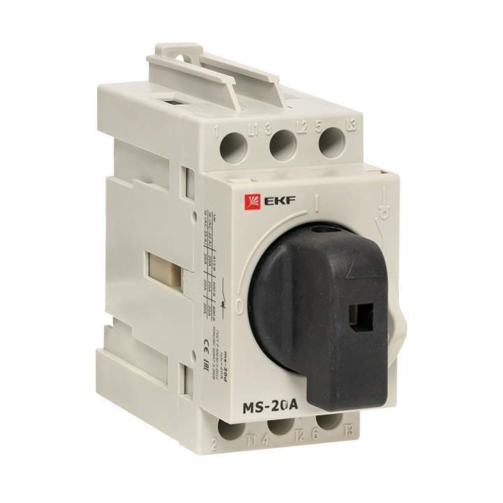 Рубильник EKF 3п MS-20A на DIN-рейку EKF ms-20d   348376
