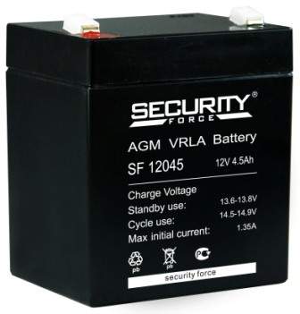 Аккумулятор SF 12045 Security Force  12В 4,5А.ч   