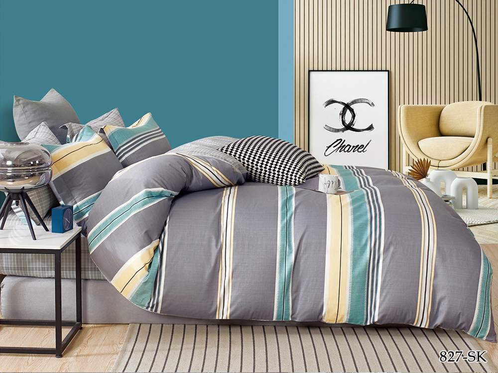 CLEO КПБ Satin de Luxe набивной 2сп ( 50*70*2) 100% хлопок 22/827-SK 