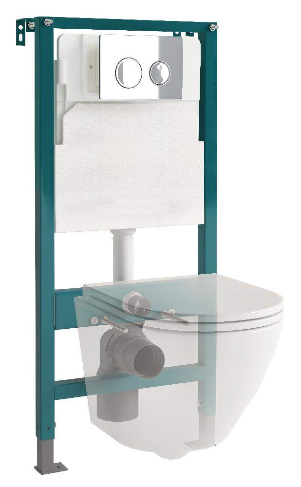 Инсталяция EvaGold 500Р д/подвесного унитаза+кнопка смыва EvaGold 03Р