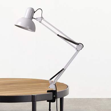 Св-к настольный MRC-101 E27 60W белая, на струбцине, MRE19