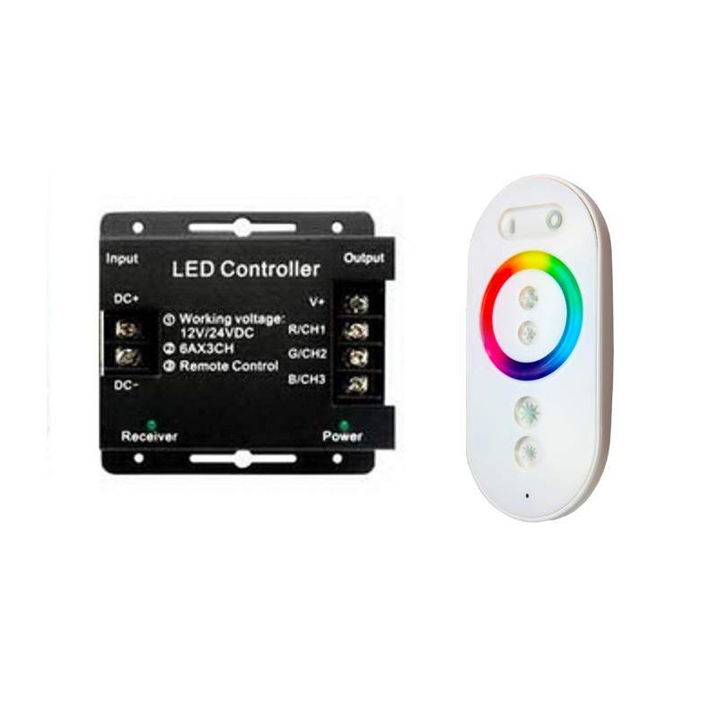 Контроллер для RGB  288W Gauss 24A с сенсорным пультом управления (белый)