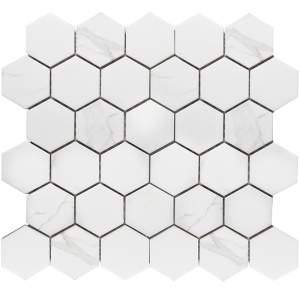 Мозаика Hexagon small Carrara Matt 265х278х6  PMMT83017
