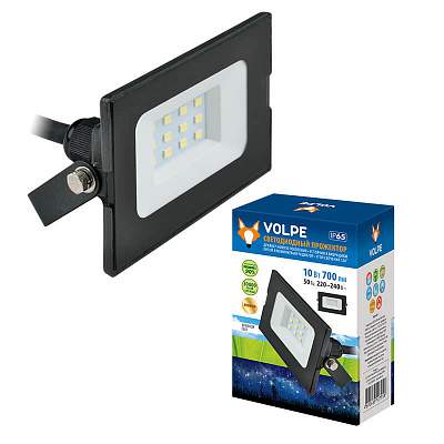 Прожектор Uniel  ULF-Q513-10W/DW/6500K  IP65  220-240B Black  UL-00003983