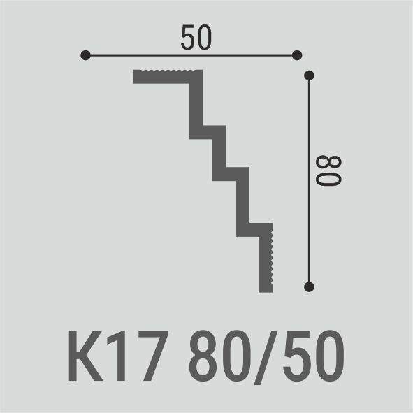 Карниз XPS BD К 17 (80*50)/30