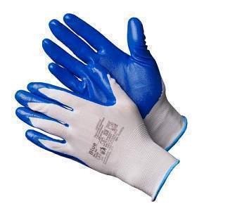 Перчатки Синие нейлон с покрытием  15231