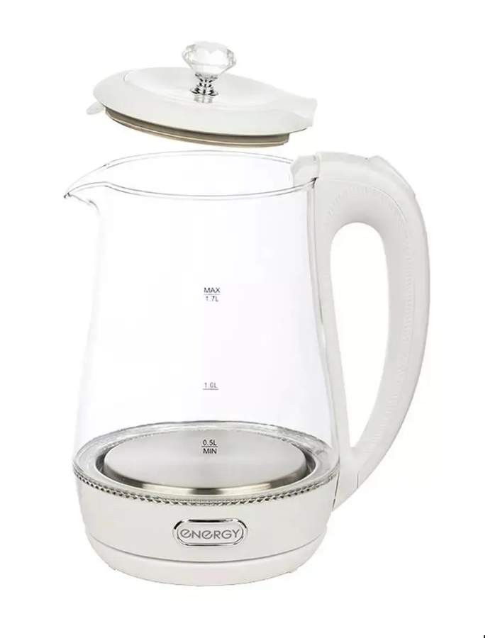 Чайник 164160/E-207 белый стекло 1,7л 2200Вт  