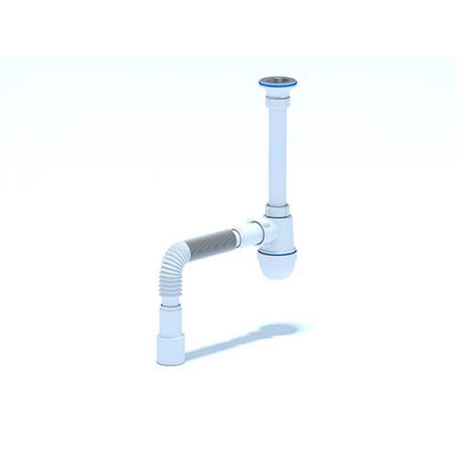 Сифон Ани 1 1/4*40 с гибкой трубой 40*40/50   С1015