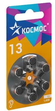 Батарейка Космос ZA13  13PR48 DA13 V13A bl6 1683072