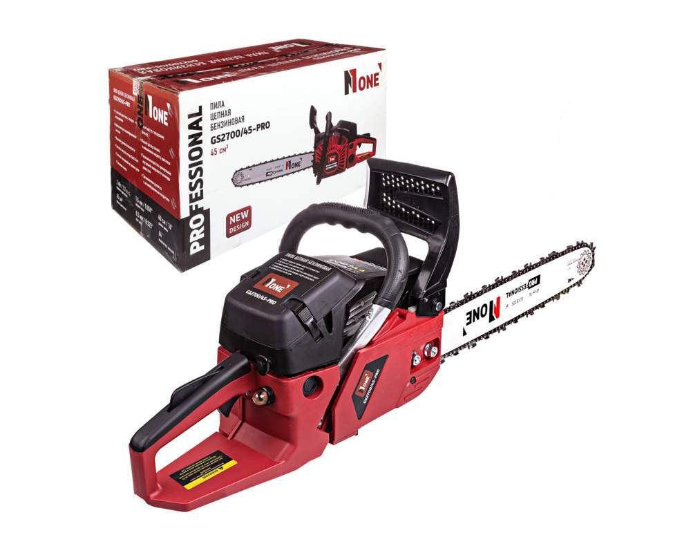 Бензопила Nomber One GS2700/45-PRO  2.7л.с, ш.16/40см, ц.0,325-1,5-64зв.