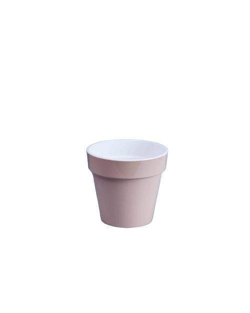 Кашпо Порто 17,5х16см(2,4л) крем с дренажной вставкой Д1320 (Plast Avenue) 