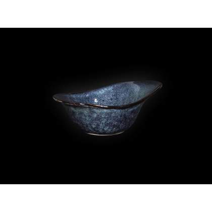CORONE Celeste синий Соусник фк0860 овальный 150мл 135х90мм (6/72)