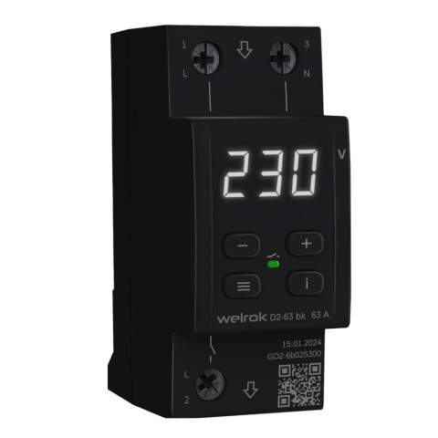 Реле напряжения RBUZ welrok D2-63 bk