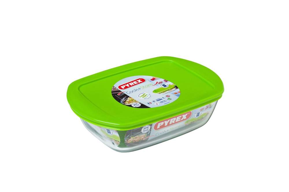 PYREX Cook & Store Блюдо прямоугольное с крышкой 1,1л 215P000/5046ST 23х15x6.5см