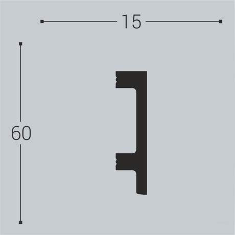 Плинтус XPS BD П 15 (60*15)/22