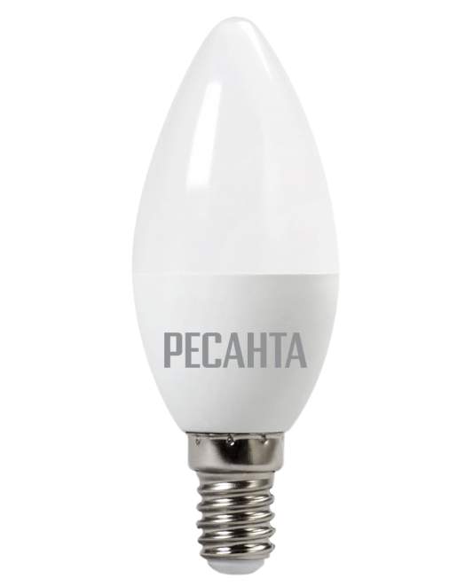 Лампа светодиод.LL-R-С37-6W-230-4K-E14 свеча,6Вт,нейтр.Е14 Ресанта