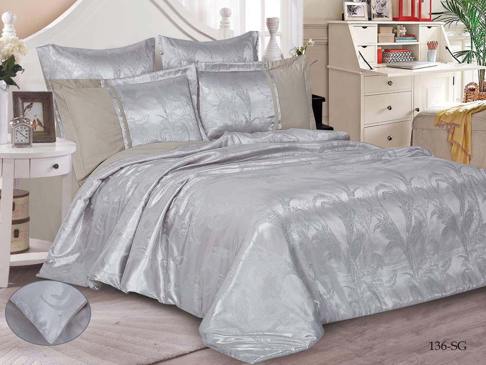 CLEO КПБ Satin Jacquard евро (50*70*2 70*70*2) 65% хлопок/20% ПЭ/15% вискоза 31/136-SG