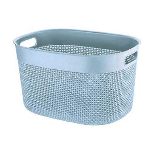 Корзинка д/хранения  OSLO сер./гол. овал 18л  выруб.руч.  PT1353ТГ / 286107