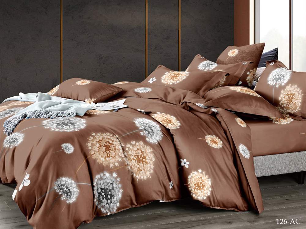 CLEO КПБ полисатин Art Color евро (50*70*2 70*70*2) 20% хлопок/40% вискоза/40% ПЭ 31/126-AC 