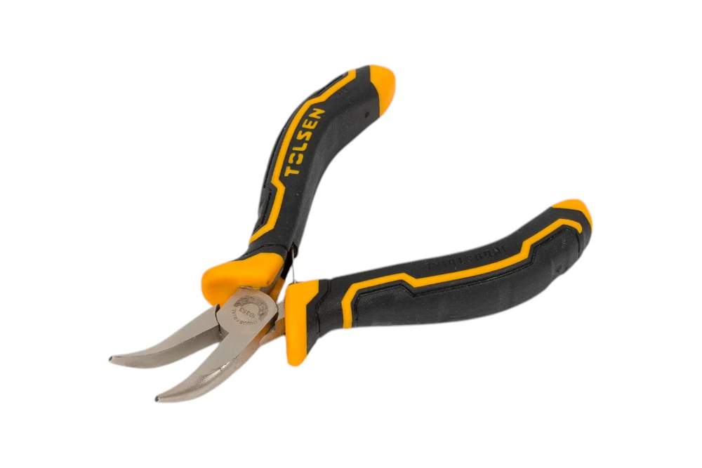 Длинногубцы TOLSEN Industrial изогн. мини 115мм 10353