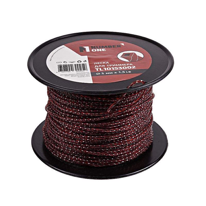 Леска NUMBER ONE TL10153002  1.5LB 3.0мм,0.68кг, крученный двухцветный ,110м