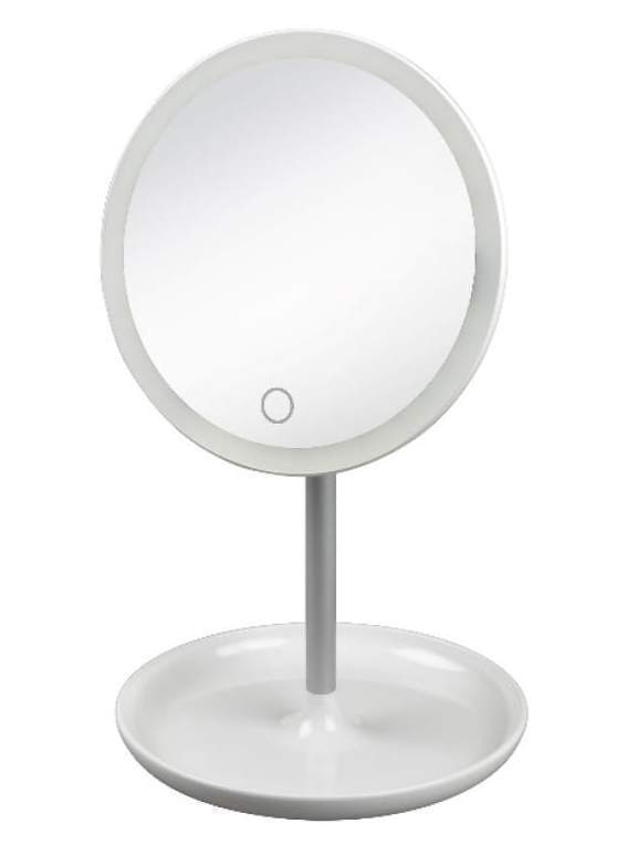 Настольный светильник-зеркало, TLD-590 White/LED/80Lm/6000K/Dimmer Встр. аккум., Сенсор.выкл.