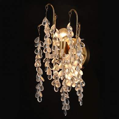 Бра 40223/2W BRASS латунь/хрусталь 2х60W E14 SJNG23