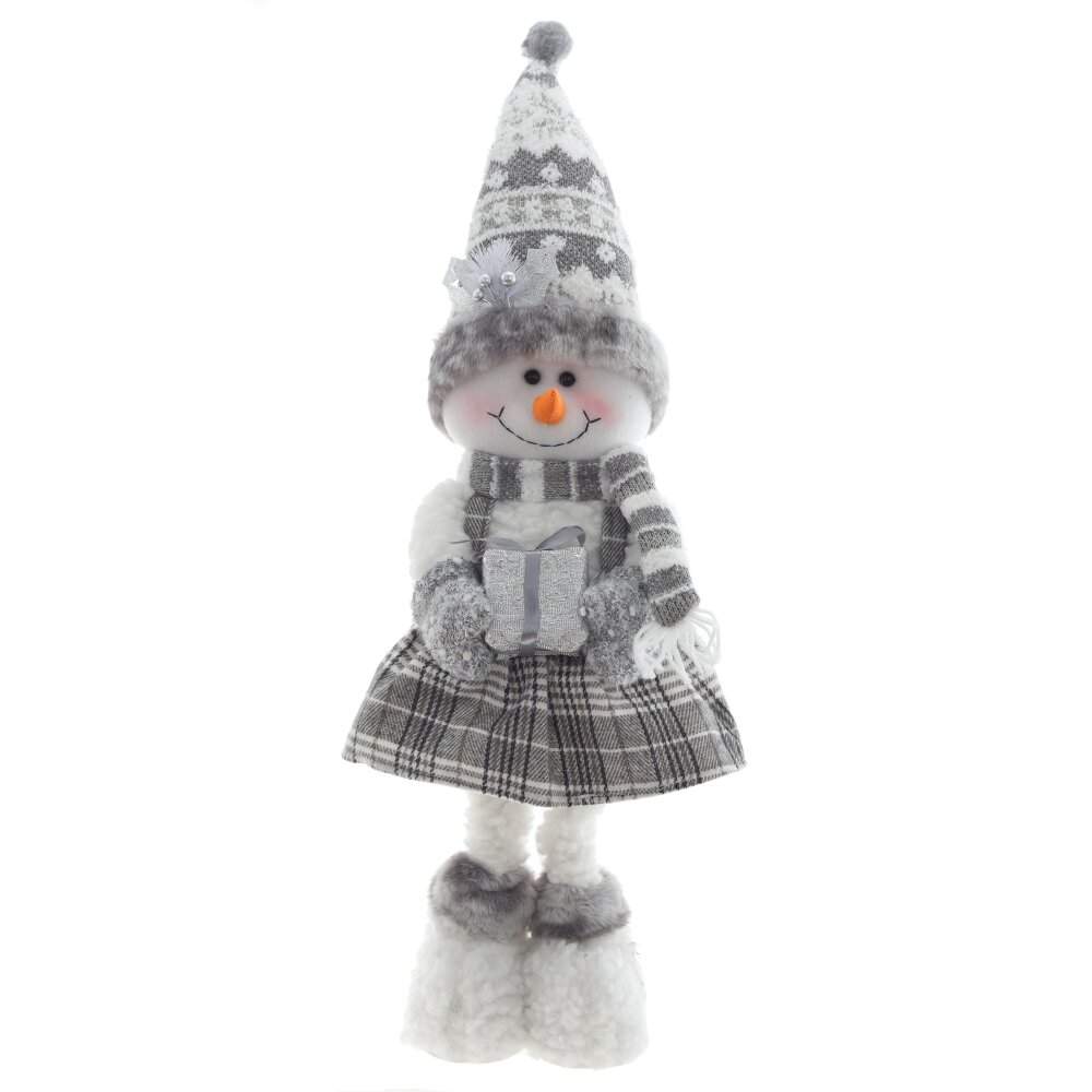 REMECO COLLECTION Изделие декоративное 821862 Снеговик белый/серый 18х13х43/73см 2 вида