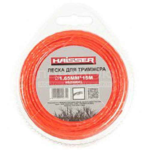Леска Haisser  1,65*15м  д/триммера, витой квадрат  HS200041