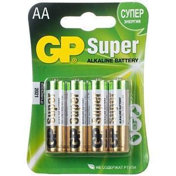 Элемент питания GP Super Alkaline LR6 15A3/1-2CR4 BL3+1  15738