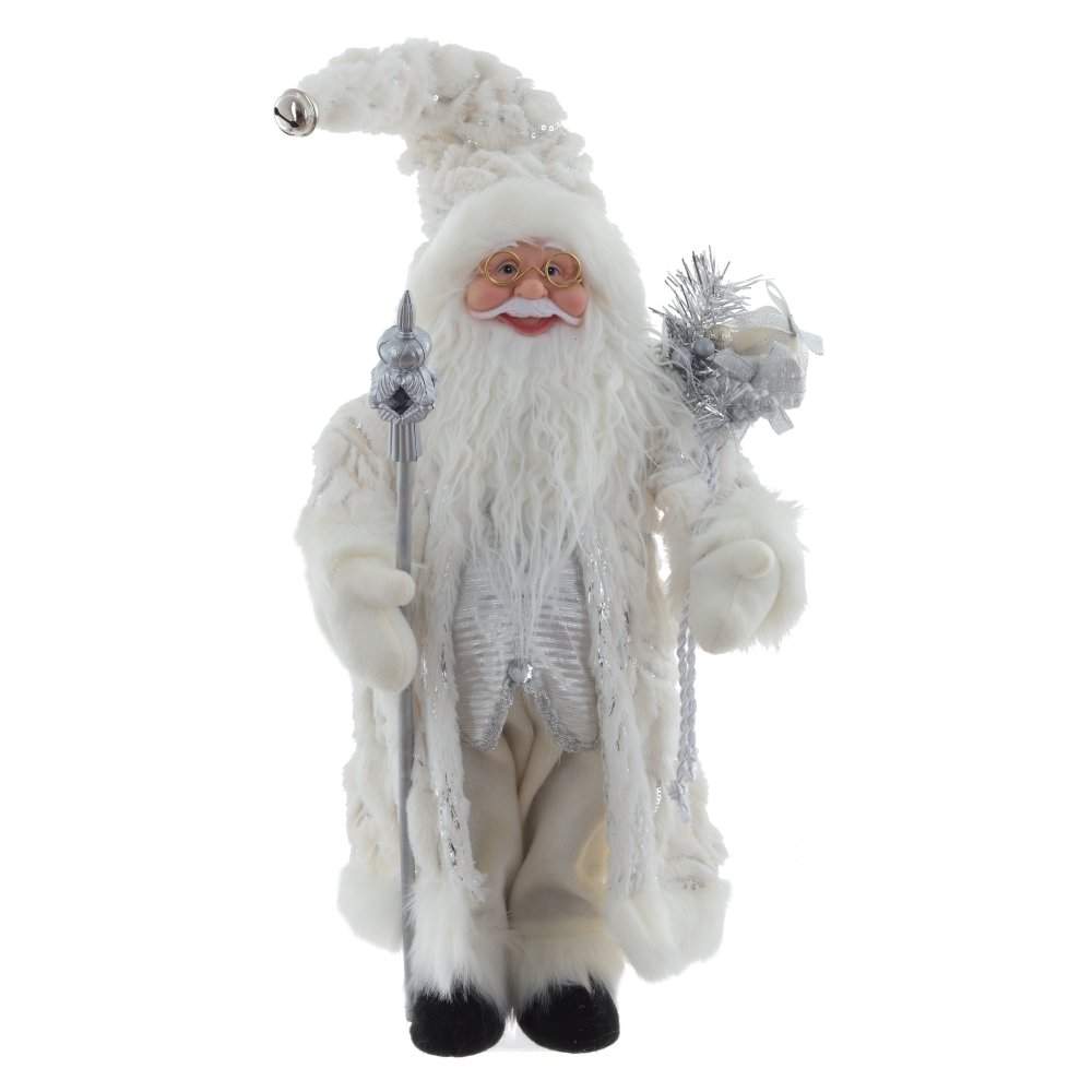 REMECO COLLECTION Дед Мороз 763907 белый/серебро 27х19х45см