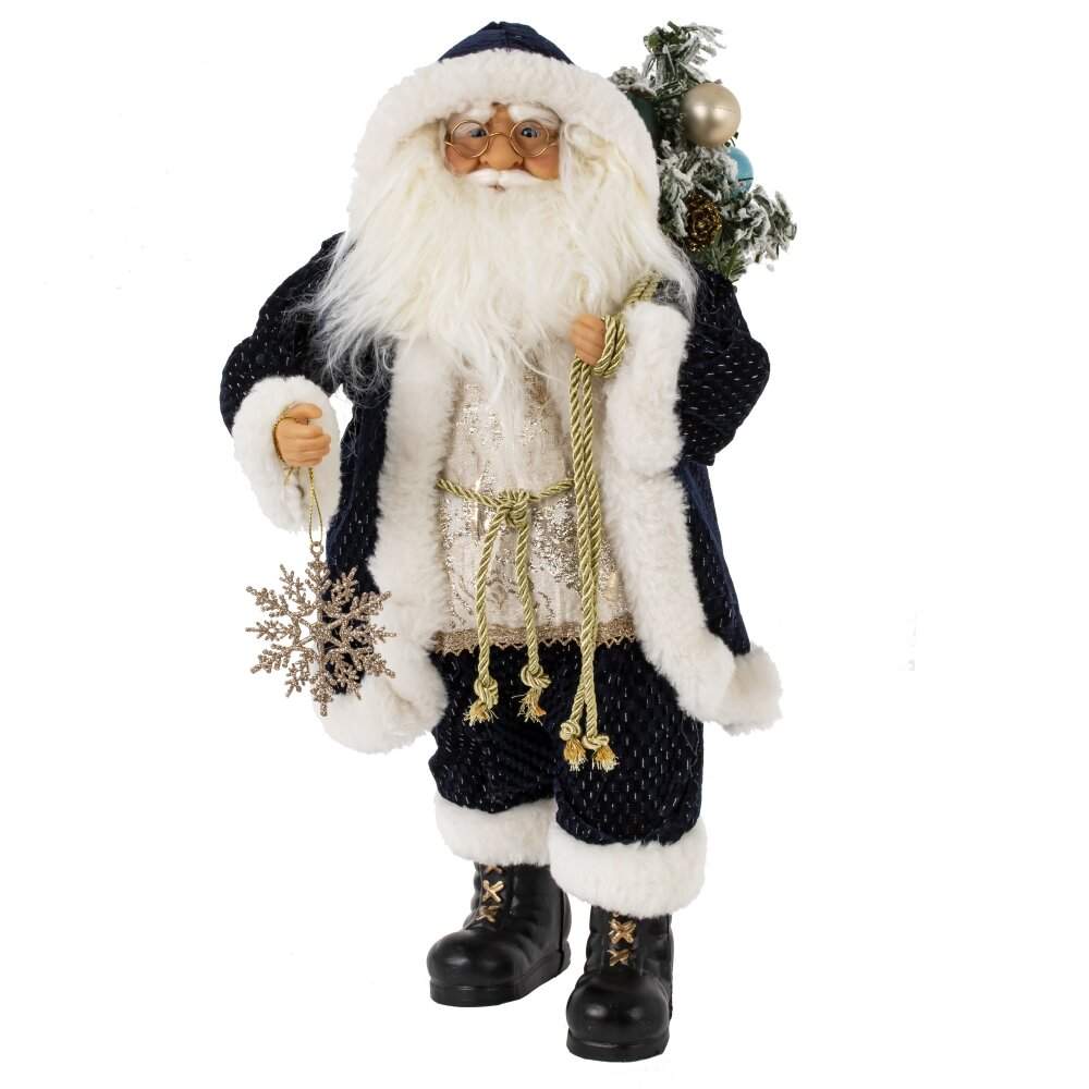 REMECO COLLECTION Дед Мороз 812847 синий/золото 23х23х45см