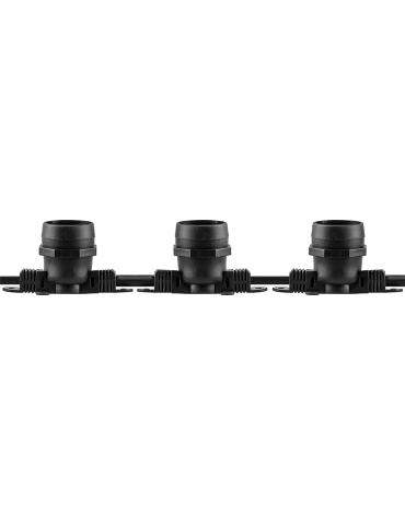 Гирлянда  CL50-8  230V 10патр. E27 черный, шаг 50см, IP 65, 8м+3м шнур  
