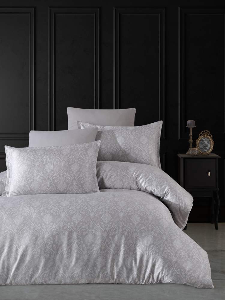 CLASS сатин КПБ Elegance Grey Евро (прост.240х260,подод.200х220,нав.50х70-2/70х70-2) 