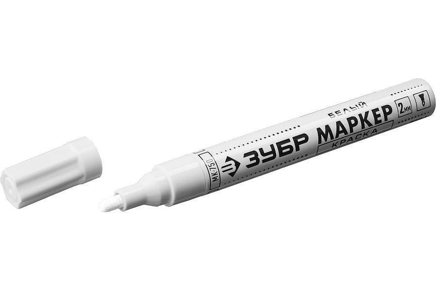 Маркер-краска Зубр МК-750  белый  2-4мм   06325-8