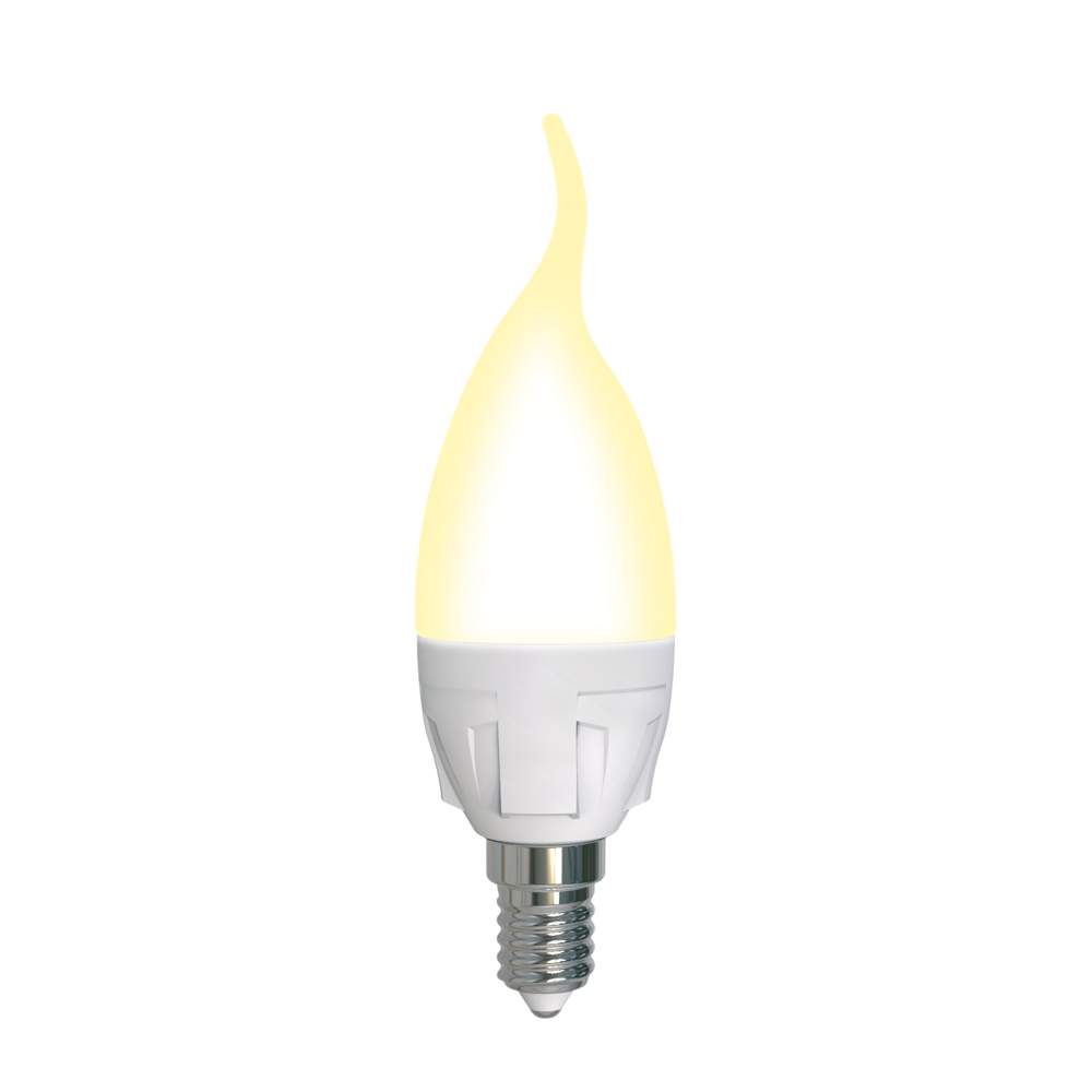 Лампа  LED-CW37-7W/3000K/E14/FR/DIM  PLP01WH  UL-00004299 свеча на ветру мат тепл белый свет