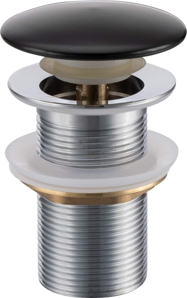 Донный клапан без перелива керамический черный глянцевый RD-K8890GB