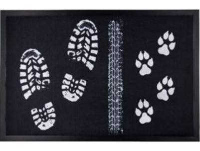 Коврик придверный  50х80 ПВХ "Следы" 