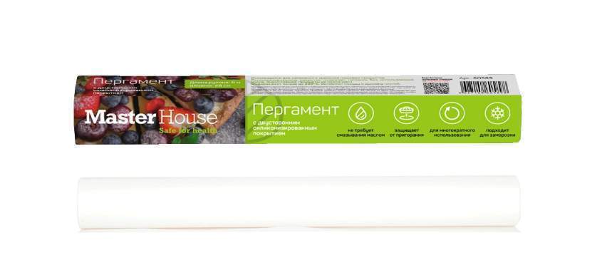 MASTERHOUSE Пергамент силиконизированный 38смх8м 60590