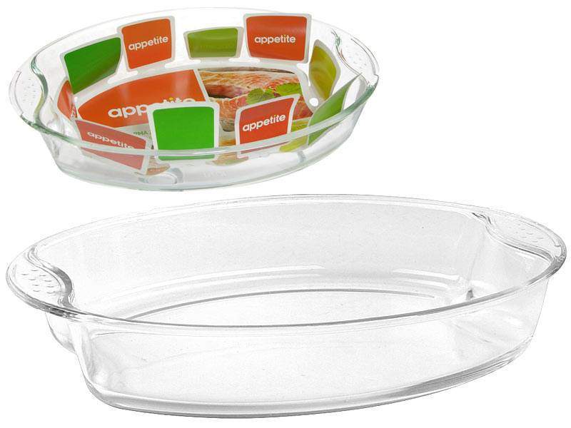 TM APPETITE Форма PLH11 д/запекания овальная 2000мл с ручками 30х21см h6см