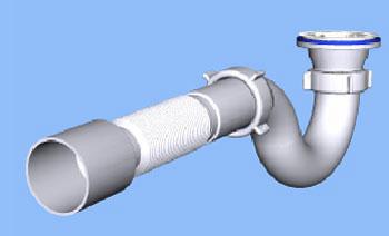 Сифон Ани для душ.поддона 1 1/2*40 с г/тр 40*50  Е115