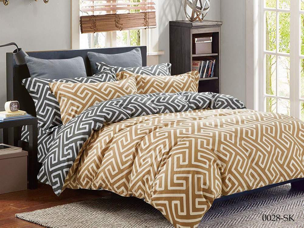 CLEO КПБ Satin de Luxe набивной 1,5сп ( 70*70*2) 100% хлопок 15/0028-SK 