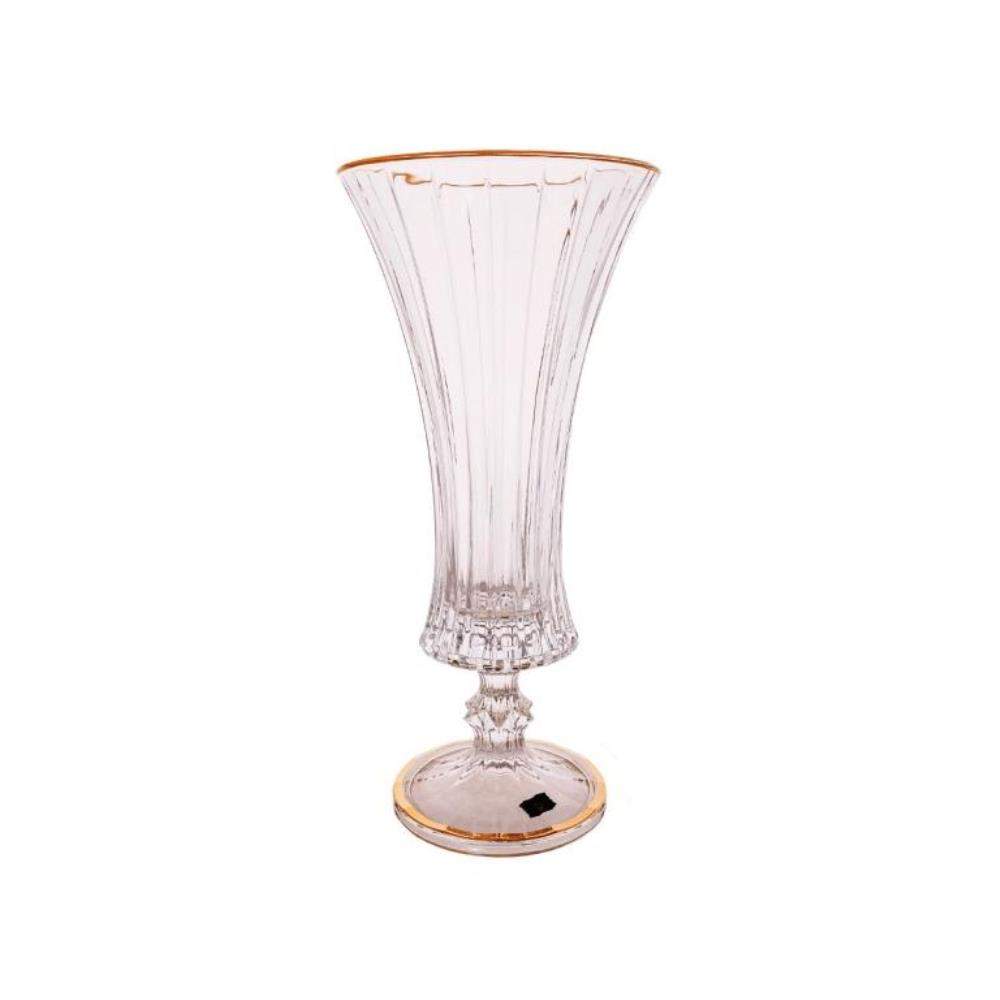 AS CRYSTAL Ваза Timeless Gold 41см д/цветов эко-хрусталь 68372 (RCR NG Nano Glass) 